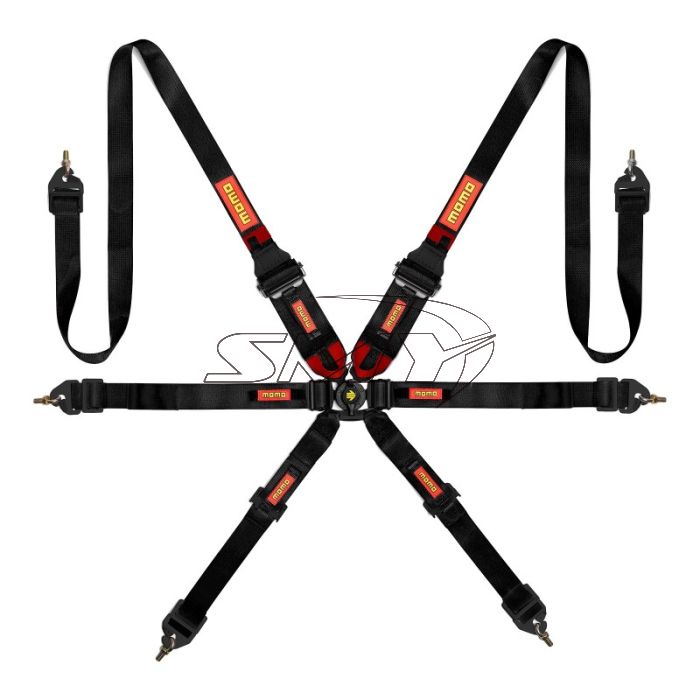 MO1255120002 MOMO 6-Point FIA Racing Harness Set Black for
