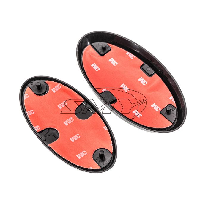 SMY-SES-XV1823-WH Front & Rear Gloss Black Emblem Kit w/ White