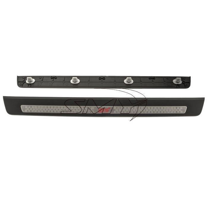 ST58020ZM000 JDM STI Checkered Door Sill Plates w/ STI Logo Subaru