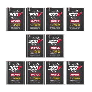 MOTUL 300V Competition Series 15W50 Synthetic-Ester Racing Oil 2 Liter - CASE of 10