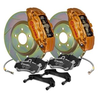 Brembo Gold Slotted Front Brake Kit Subaru 2002-2014 WRX