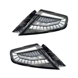 EvoGlow Series DynamicLume LED Tail Lights Clear Lens w/ Black Base & White Bar Subaru 2022-2025 WRX