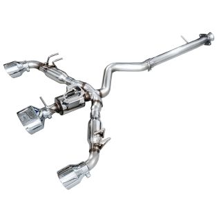 AWE Tuning Track Edition Cat-Back Exhaust Chrome Silver Tips Toyota 2023-2025 GR Corolla