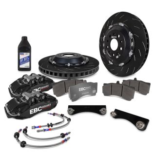 EBC Apollo 6 Piston Front Big Brake Kit Black Subaru 2002-2014 WRX / 2004-2021 STI