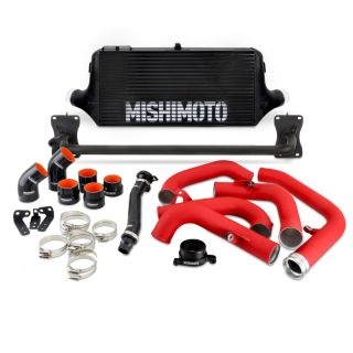 Mishimoto Front Mount Intercooler Kit Black w/ Red Pipes 2022-2024