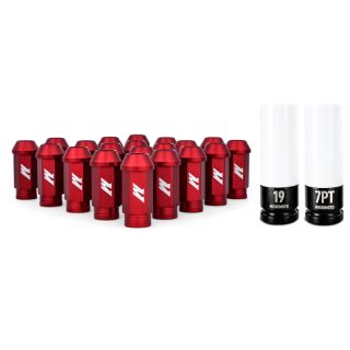 Mishimoto Aluminum Lug Nut Set w/ Locks m12 x 1.25 Red