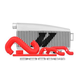 Mishimoto Top Mount Intercooler Silver w/ Red Hoses Subaru 2002-2007 WRX / STI