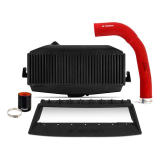 Mishimoto Top Mount Intercooler BLACK TMIC w/ Red Chargepipe Subaru 2022-2025 WRX