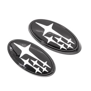 Front & Rear Gloss Black Emblem Kit w/ White Stars Subaru 2022-2025 BRZ