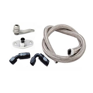 Torque Solution -10AN Turbo Oil Return Line Kit: Subaru EJ All Years w/ Garrett GT/GTX, BW EFR