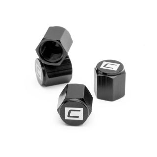 COBB Tuning Aluminum Black Valve Stem Caps - Universal