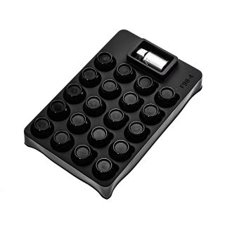 KICS Leggdura Racing Lug Nuts + Locks Black 12x1.25